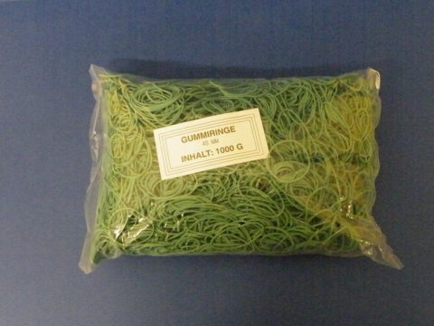 Gumigyűrű zöld 40/1mm